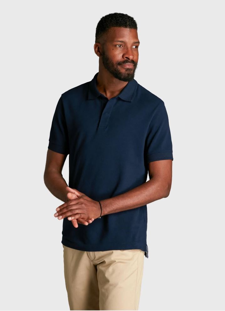 Untucked polo hot sale business casual