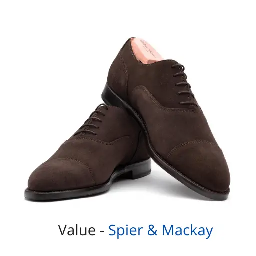 Dark Brown Suede Oxford Shoes