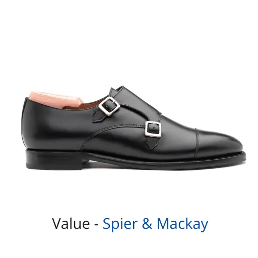 black monkstrap shoe