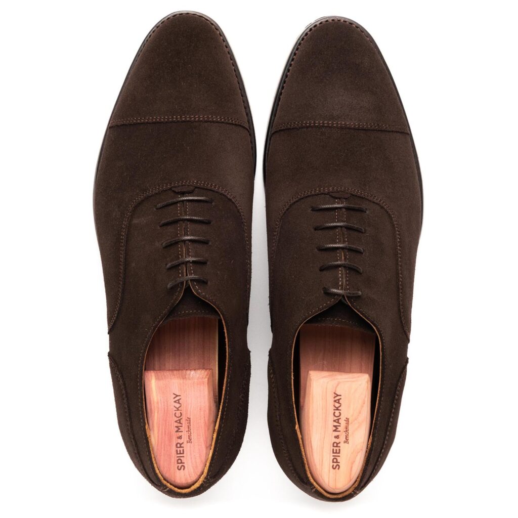 brown suede oxfords