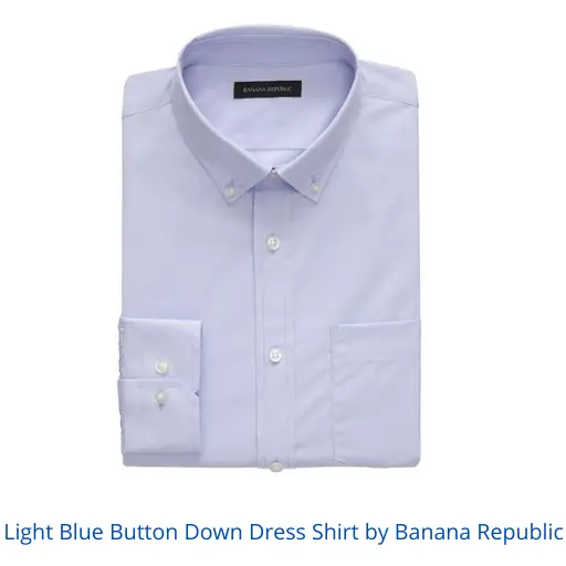 Men's Light Blue Button Down Dress Shirt