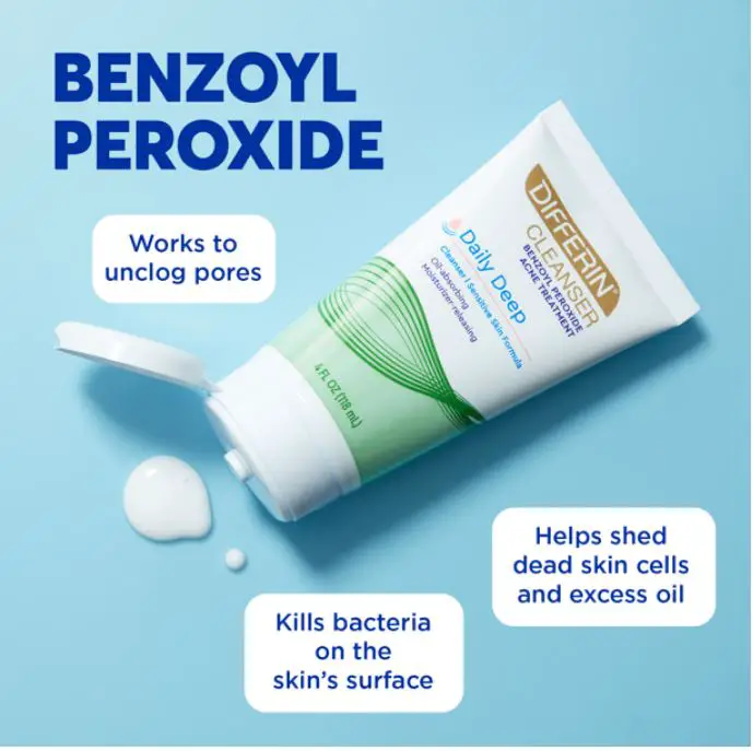 benzoyl peroxide differin cleanser