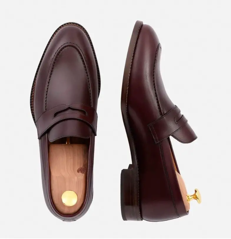 brown leather loafers, beckett simonon