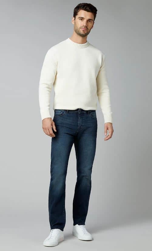 best jeans for men over 50 , DL1961  meduim wash jeans, blue jeans , jeans for men over 50