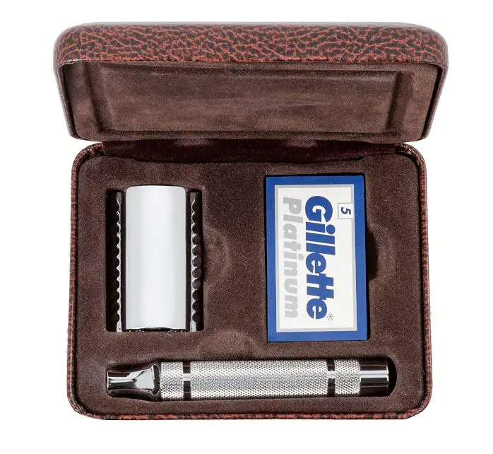 Gillette Heritage Double Edge Shaving Razor Kit for Men, Safety Razors Under $50