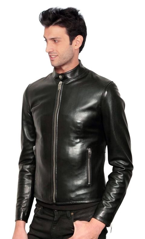 how a leather jacket should not fit , too tight leather jacket 